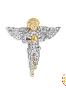 10KY 0.85CTW DIAMOND ANGEL PENDANT