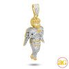 10KY 0.50CTW DIAMOND PRAYING HANDS ANGEL PENDANT