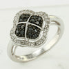 14KW 0.33CTW BLACK DIAMOND RING