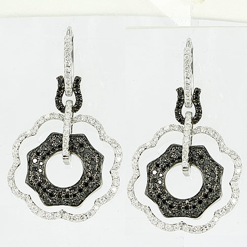 14W 1.85CTW FANCY BLACK DIA. EARRINGS