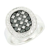 14KW 1.50CTW BLACK DIA FANCY RING