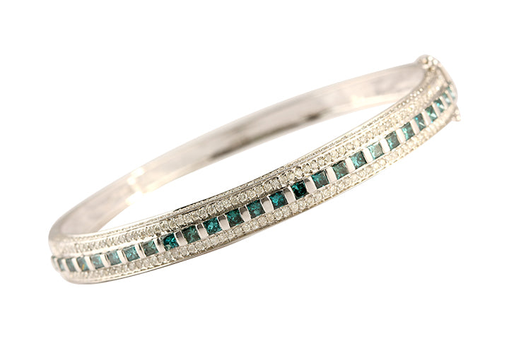 14KW 4.00CTW DIAMOND LADIES BANGLE