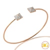 14KR 0.30CTW DIAMOND THIN CUFF BANGLE