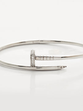 14KW 0.15CTW DIAMOND DESIGNER NAIL BANGLE