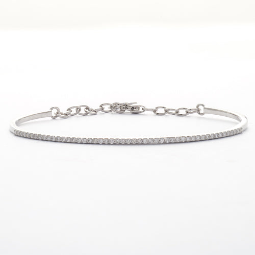 14KW 0.50CTW DIAMOND ADJUSTABLE BANGLE