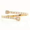 14KY 8.15CTW DIAMOND CUFF BRACELET - BAGUETTE &