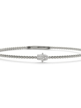 14KW 0.10CTW DIAMOND LADIES HAMZA BANGLE