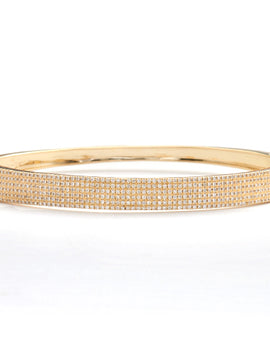 14KY 1.00CTW DIAMOND 7-ROW LADIES BANGLE