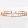 14KR 0.75CTW DIAMOND OPEN CUFF BANGLE - 3 BEADS