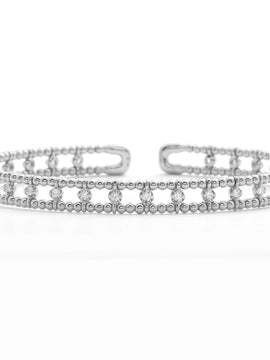 14KW 0.75CTW DIAMOND OPEN CUFF BANGLE