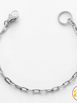 14KW 0.40CTW DIAMOND PAPERCLIP LINK BRACELET