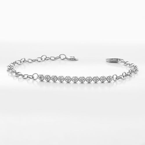 14KW 0.55CTW DIAMOND ADJUSTABLE BRACELET - SINGLE