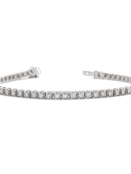 14KW 2.40CTW ILLUSION DIAMOND TENNIS BRACELET