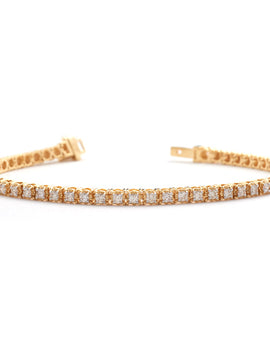 14KY 2.10CTW ILLUSION DIAMOND TENNIS BRACELET