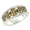 14K 1.00CTW CHAMPAGNE DIA FLOWER RING