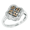 14KW 0.33CTW CHAMPAGNE DIAMOND WHITE GOLD RING