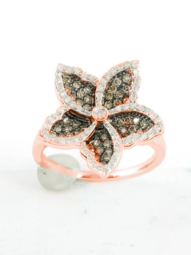 14KR 0.75CTW CHAMPAGNE DIA FANCY RING