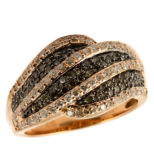 10KR 1.00CTW CHAMPAGNE DIAMOND RING