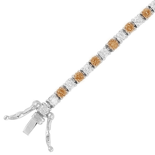 14KW 5.00CTW CHAMPAGNE DIAMOND BRACELET