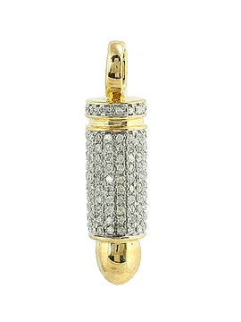 10KY 0.35CTW DIAMOND BULLET PENDANT