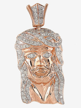 10KR 0.65CTW DIAMOND FANCY JESUS HEAD