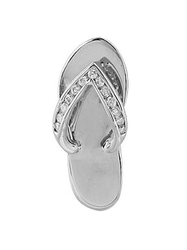 14KW 0.15CTW DIAMOND FLIP FLOP PENDANT