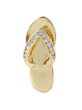 14KY 0.15CTW DIAMOND FLIP FLOP PENDANT