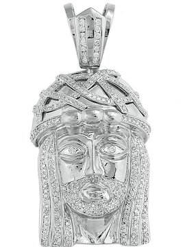 10KW 2.50CTW DIAMOND FANCY JESUS HEAD