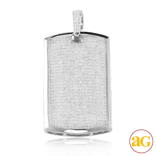 10KW 1.50CTW DIAMOND DOGTAG PENDANT