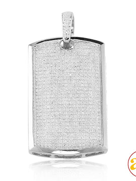 10KW 1.50CTW DIAMOND DOGTAG PENDANT