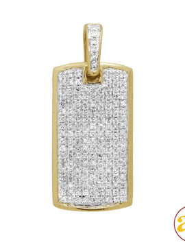 10KY 0.50CTW DIAMOND DOGTAG PENDANT