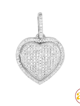 14KW 0.35CTW DIAMOND HEART PENDANT