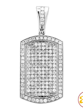 14KW 2.10CTW DIAMOND DOGTAG PENDANT