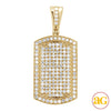 14KY 2.10CTW DIAMOND DOGTAG PENDANT