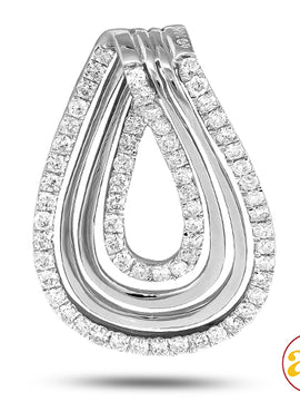 14KW 1.00CTW DIAMOND SLIDE PENDANT