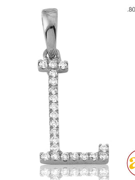 14KW 0.12CTW DIAMOND INITIAL PENDANT