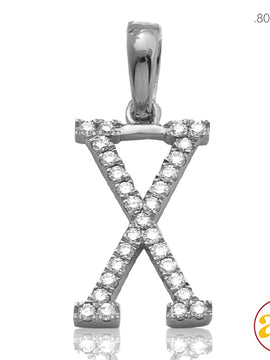 14KW 0.15CTW DIAMOND INITIAL PENDANT