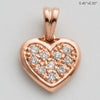 14KR 0.10CTW DIAMOND HEART PENDANT