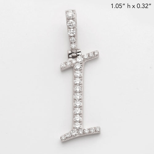 14KW 0.35CTW DIAMOND INITIAL PENDANT