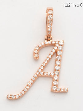 14KR 0.60CTW DIAMOND INITIAL PENDANT