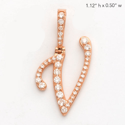 14KR 0.55CTW DIAMOND INITIAL PENDANT