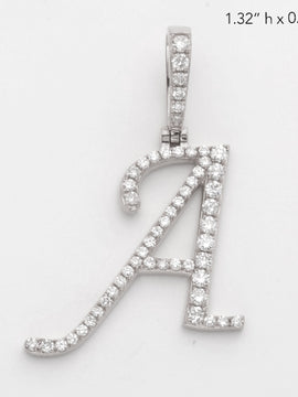 14KW 0.60CTW DIAMOND INITIAL PENDANT