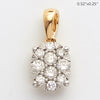 14KY 0.30CTW DIAMOND OVAL CLUSTER PENDANT