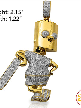 10KY 1.25CTW DIAMOND CARTOON CHARACTER PENDANT