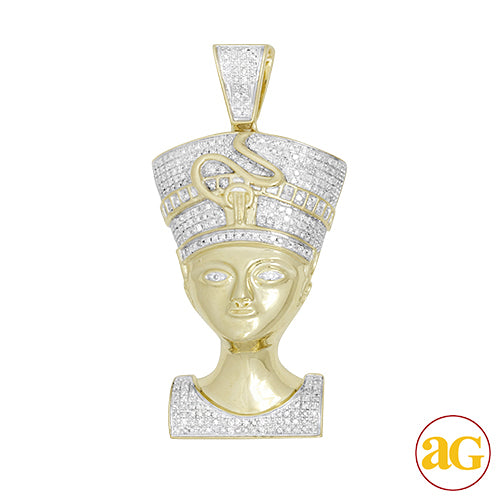 10KY 1.35CTW DIAMOND NEFERTITI PENDANT