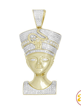 10KY 1.35CTW DIAMOND NEFERTITI PENDANT