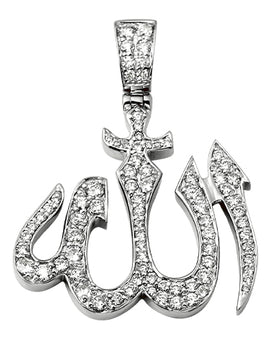 14KW 1.35CTW DIAMOND "ALLAH" PENDANT