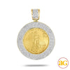 10KY 1.00 CTW DIAMOND BEZEL WITH 1/4 OZ GOLD COIN