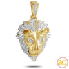 10KY 1.35CTW DIAMOND LION HEAD PENDANT