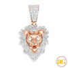 10KR 0.35CTW DIAMOND LION HEAD PENDANT